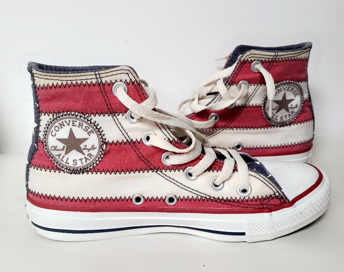 Converse Chuck Taylor High Top American Flag Stars Bars Shoes Men