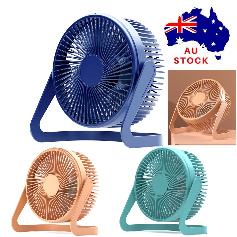 USB Powered Desk Fan Small Quiet Personal Cooler Portable Table Mini Fan Home