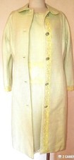 Dolce Gabbana Lime Tweed and Lace Dress with Coat Size M