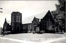 SPRING VALLEY ILLINOIS FIRST CONGREGATIONAL CHURCH VINTAGE REAL PHOTO POSTCARD 