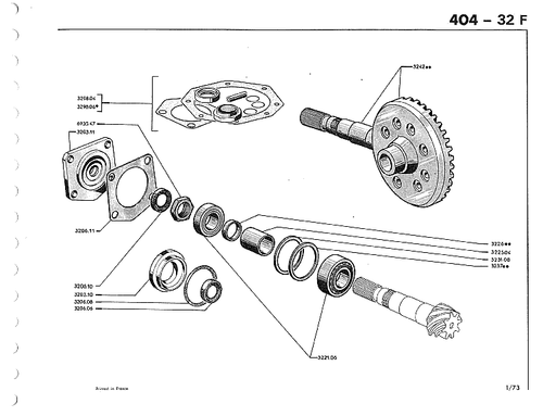 Joint d'étanchéité tube de poussée - différentiel Peugeot 404 U 1er montage - Picture 3 of 4