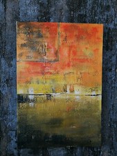 Quadro astratto materico dipinto a mano