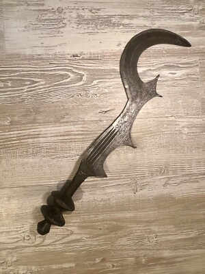 Antique Original African Ngombe Ngulu ''Executioner'' Sword Curved Sickle Blade