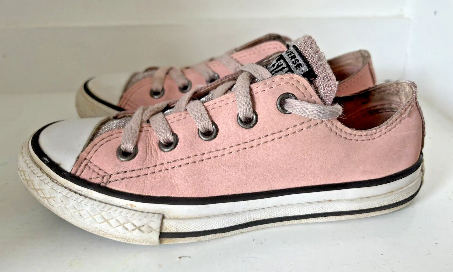 Sneakers Converse All Star 662330C Storm ROSE rosa pelle scintillante bambino taglia 13