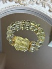 11mm Natural Yellow Citrine Quartz Crystal Round Beads Bracelet AAA