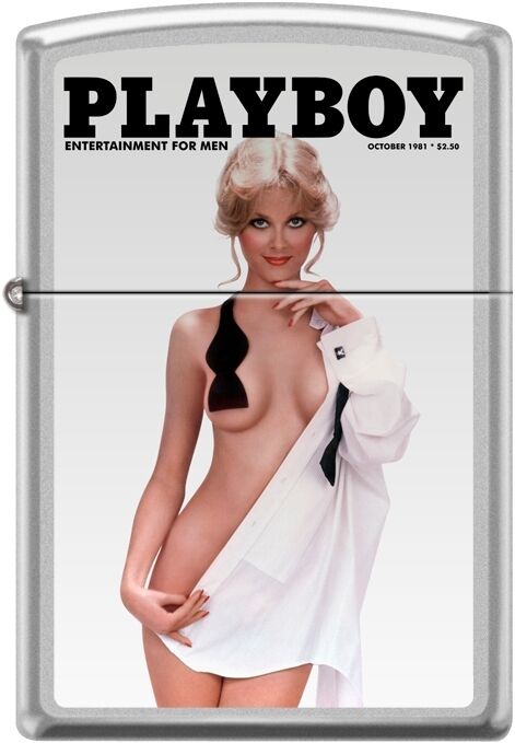 Zippo Playboy October 1981 Cover Satin Chrome Windproof Lighter NEW RARE. Available Now for 20.13