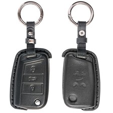 PU Leder Auto Schlüssel Hülle 3 Tasten Cover Für VW Golf 7 Fabia Octavia Tiguan