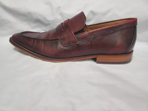 Florsheim Mens Sabato Penny Apron Leather Brown Loafers Dress Shoes Size 10.5