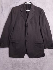 Canali Blazer Mens 42R 100 Wool Dark Gray Designer Sport Coat Made Italy Luxury