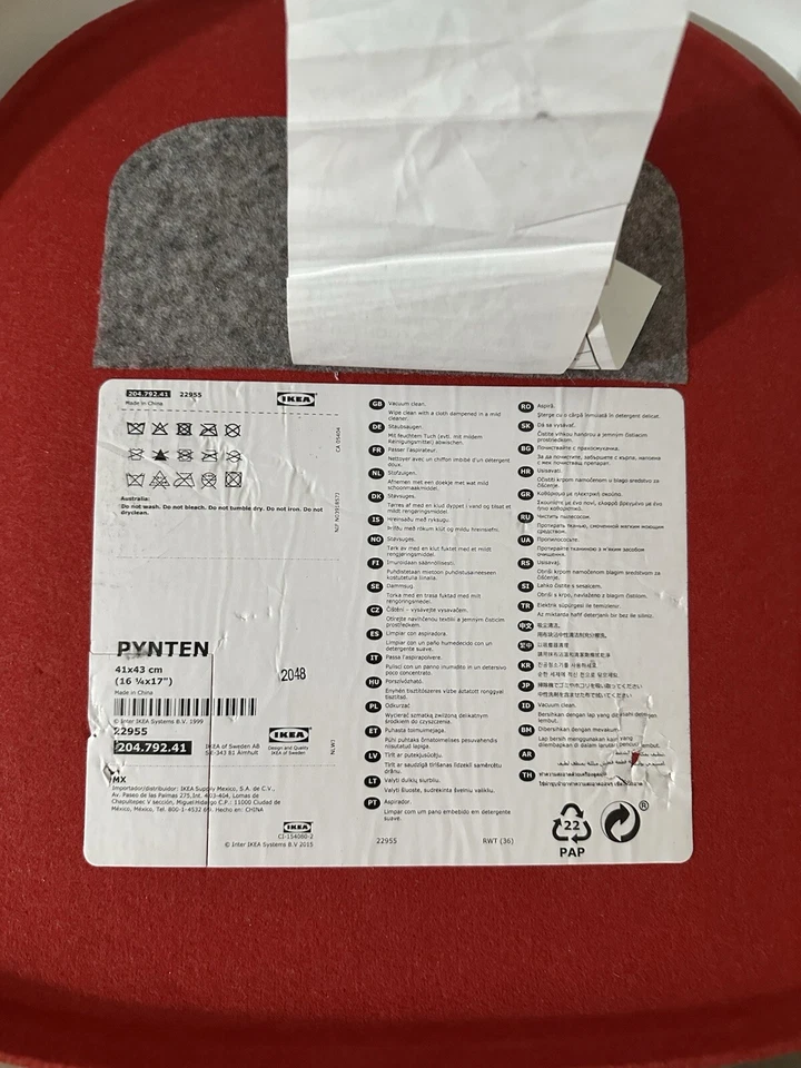 Silla giratoria Ikea Lobergt Malskar con cojín de asiento Pynten rojo Foto 3 de 4