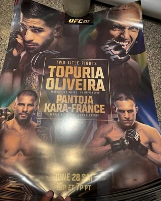 UFC 317 Poster Ilia Topuria vs Charles Oliveira Poster, Fight Poster