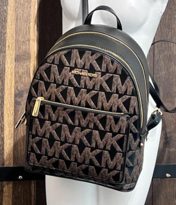 Backpack Michael Kors Adina Medium Signature Logo 3D Black | eBay 