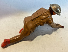 High Grade Collector Quality Vintage Manoil Soldier Crawling with Rifle