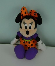 Disney Minnie Mouse Plush Stuffed Animal Toy Purple Orange Black Polka Dot Bow