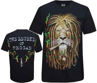 Rasta Löwe T-Shirt Der Löwe von Juda König der Könige Rastafari Dreadlocks Reggae