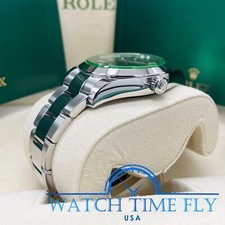 Rolex 116400GV Milgauss 40mm Stainless Steel Watch Black Dial With Green Crystal 9