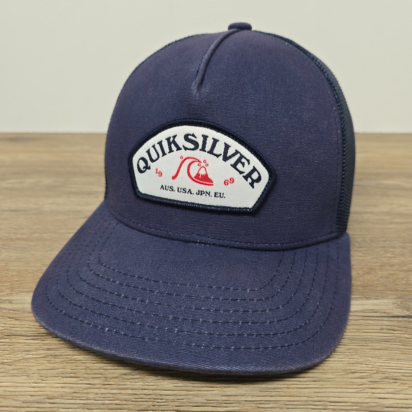 Quicksilver Hat Patch Adjustable Meshback Blue Ca… - image 1