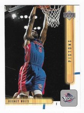 2001-02 Upper Deck Rodney White Detroit Pistons Basketball Card #271 Rookie RC. rookie card picture