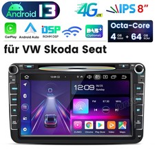 DAB+8"Autoradio HD CD DVD GPS Navi USB BT Für VW /Skoda / Seat AUTO 64GB CARPLAY