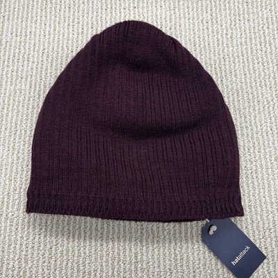 Hat Attack NWT Plum Rib Knit Cozy Lined Beanie Hat Women s O/S Lined $48