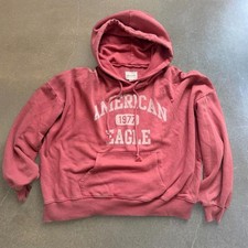 American Eagle Red Graphic Pullover Hoodie oversized Women  s S
