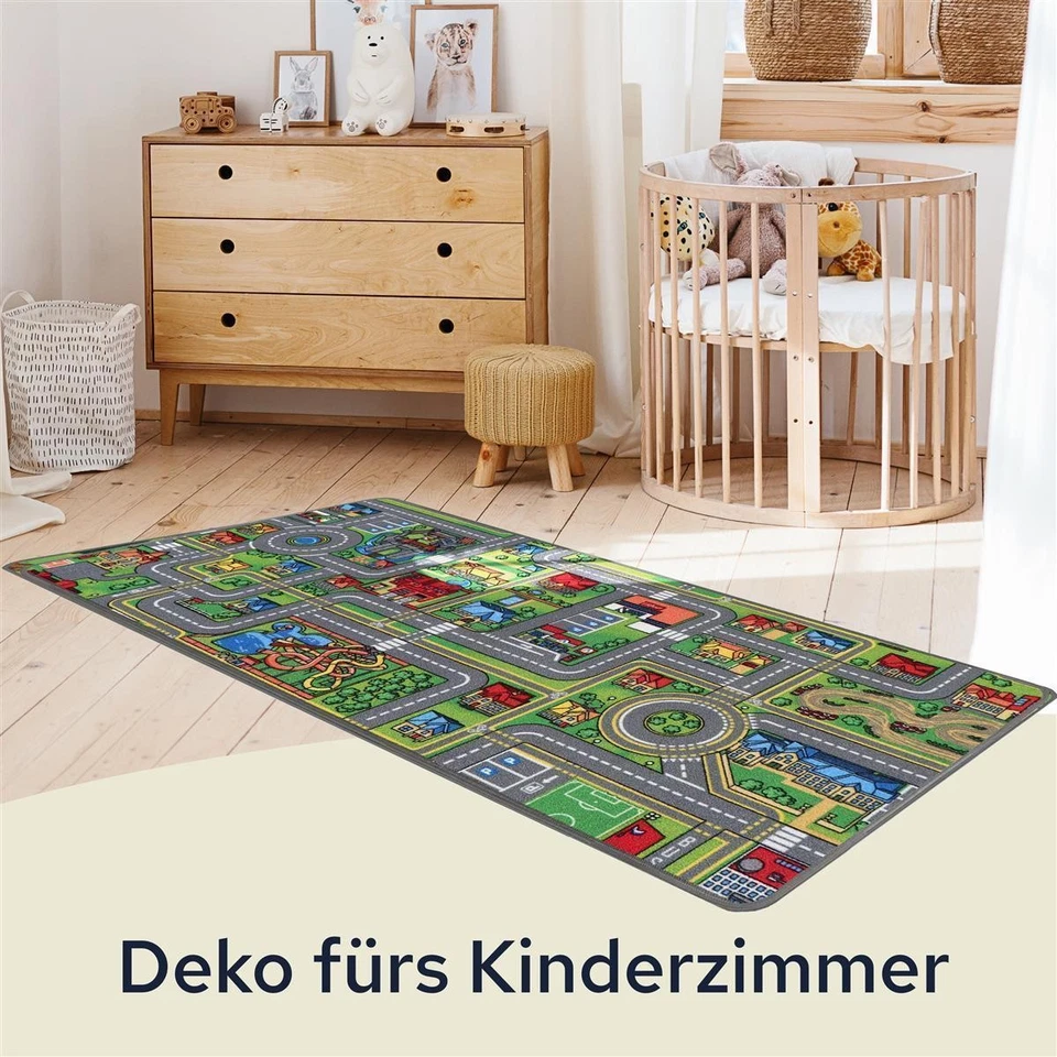 Spielteppich Kinderteppich Straßenteppich Auto Wohnteppich versch. Motive&Größen - Bild 4 von 4
