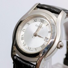 Working Gucci 5500L Watch Women Roman Silver Quartz