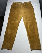 VTG MARGARET GODFREY Suede Pants Women's Size 14 Brown Genuine Leather 33x30