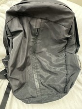 Black Zip Backpack Daypack with Padded Shoulder Straps