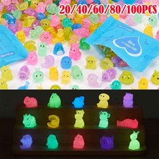 20-100pcs Mini Glow in the Dark Animal Resin Models, Mystery Resin Animals Blind