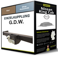 Starre AnhäNgerkupplung für Nissan King Cab 2002-2005 Typ MD22 G.D.W. NEU