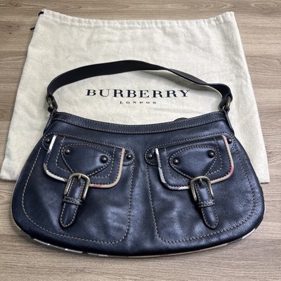 Burberry Shoulder Bag With Dustbag Black leather  Nova Check Made In Italy