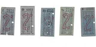 Bus Tickets 5 London independents x2d as per scans and under description