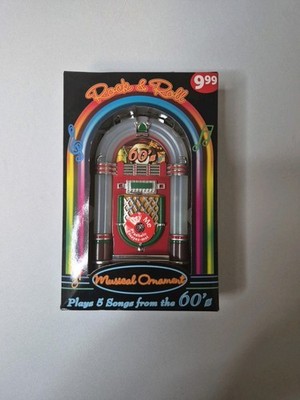 60's / 1960's Decade ROCK & ROLL MUSICAL LIGHTS ORNAMENT Plays 5 Songs (AA1)