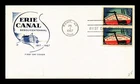 Dr Jim Stamps Erie Canal Sesquicentennial Pair First Day Cover House of Farnam