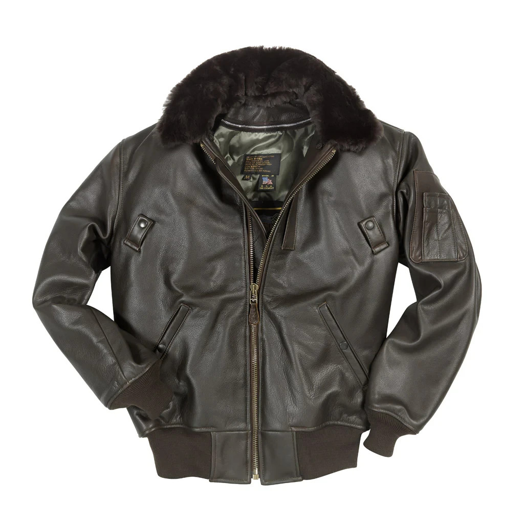 Cockpit USA Authentic B-15 Calfskin Leather Bomber Jacket Z27H02 $1000 RETAIL
