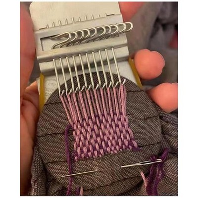 Hand-Webwerkzeug Mini DIY Stopfwerkzeug Flecht-Flickmaschine für Anfänger