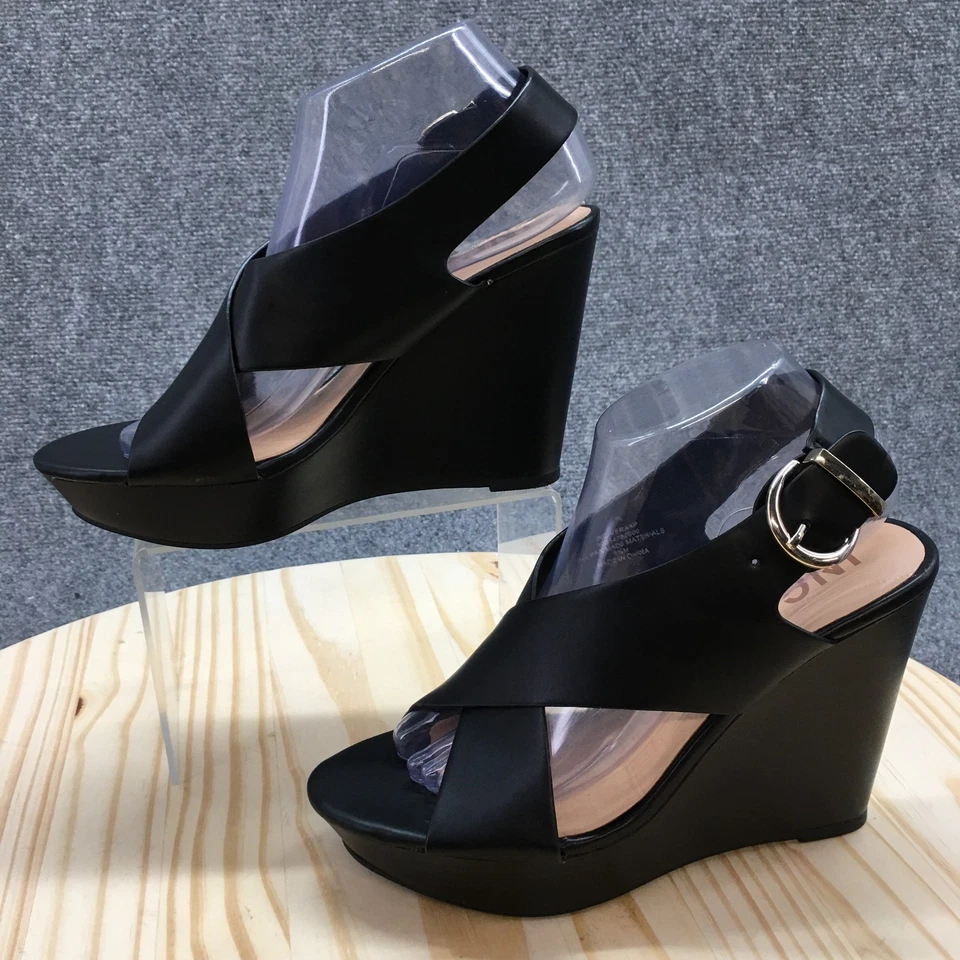 INC International Concepts каблуки женщин 8,5 M Vera слинга черный на танкетке новый - Изображение 2 из 4