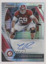 2021 Panini Prizm Draft Picks Hyper Landon Dickerson #DPA-LAN Auto yw3