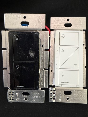 Lot of 2 Lutron Caseta Dimmer Switch PD-6WCL and PD-6ANS REPAIR NEEDED FOR PARTS