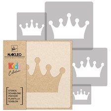 KIDS Reusable Plastic Stencils 5 pcs // CROWN