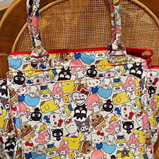 Ju-Ju-Be for Sanrio Hello Kitty Multicolor Cartoon Tote Diaper Bag, Red