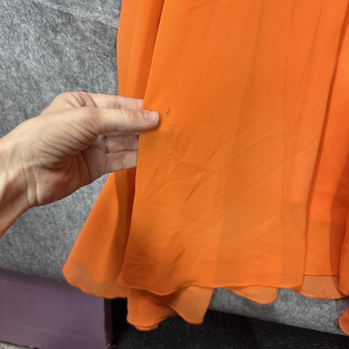 Vintage Y2K Va Va Voom Maxi Prom Dress Womens Medium Rainbow Ombre Chiffon Flowy - Picture 10 of 18