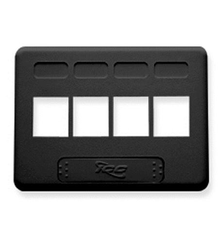 Лицевая панель Icc - 4 X Общее количество разъемов - Черный (ic107fn4bk)