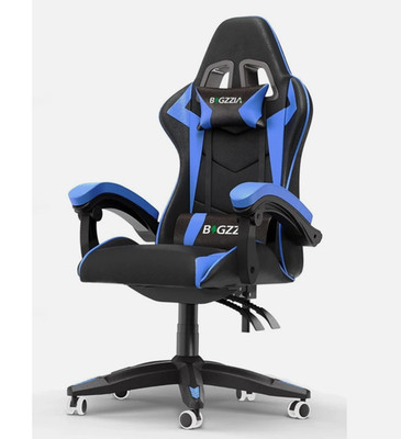 Bigzzia Ergonomischer Gaming Stuhl Büro Schreibtischstuhl Drehbar Robust Blau Neu