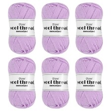 100 Wool Yarn,6 Skeins of 300g/10.58oz Per Skein 50g/109yards /Slight Purple