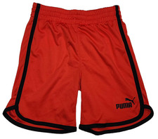 Puma Boys 5T Athletic Red Shorts Black Trim &...