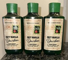 Bath  Body Works Cozy Vanilla Bourbon Shower Gel x3