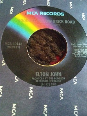 Elton John, Goodbye Yellow Brick Road ~ 1973 MCA 45 +sleeve