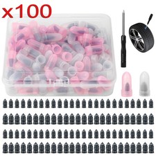 100PCS Rubber Tire Nail Repair Kit Screw In Tire Plugs for Car Truck SUV Van 